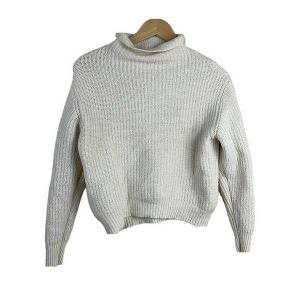 Aritzia Sweaters - Aritzia Wilfred Cozy White Cream Knit Sweater wool